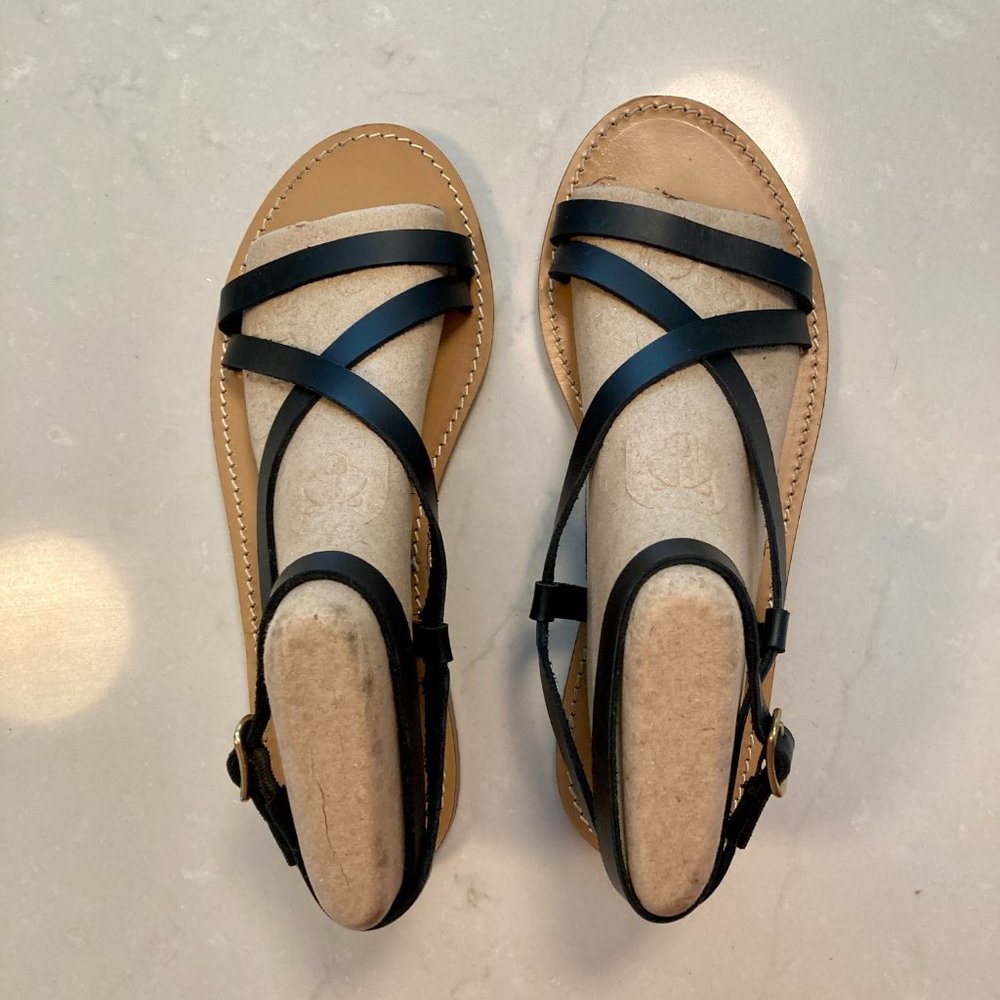 J. Crew Flat Strappy Sandals in vachetta leather - Picture 7 of 12